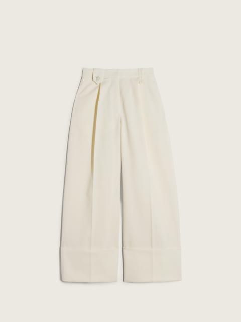 Wide Leg Belt Loop Tab Trousers