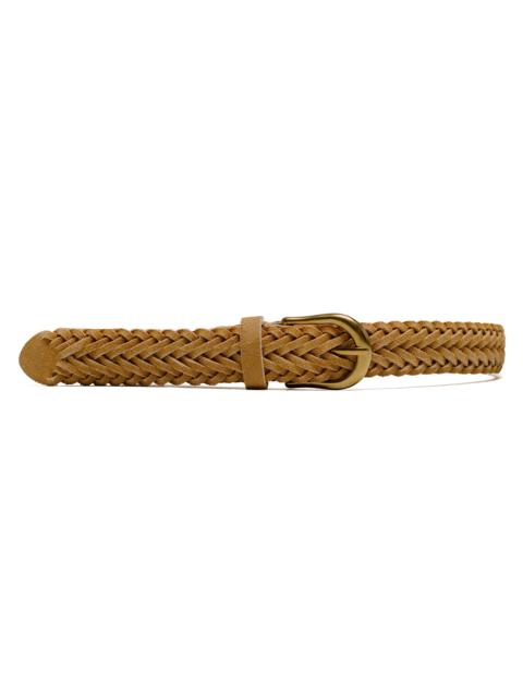 Suede Mesh Belt Camel