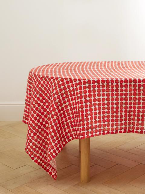 Large Printed Linen Tablecloth