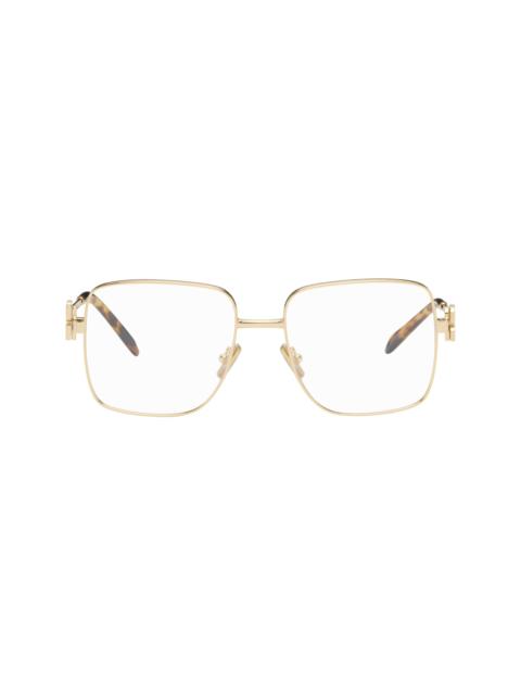 Gold Square Glasses