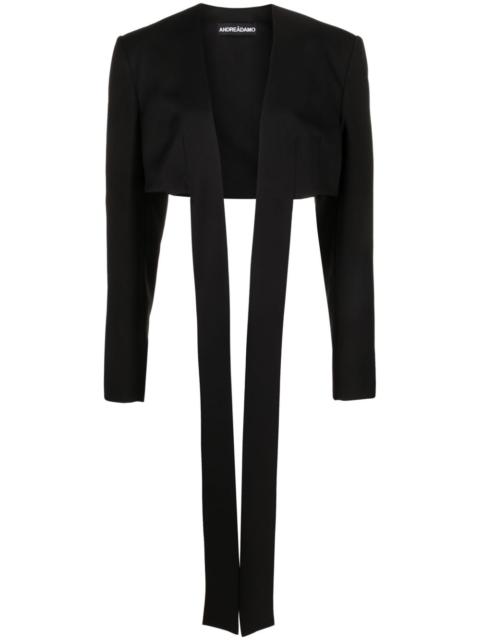 open-front cropped jacket