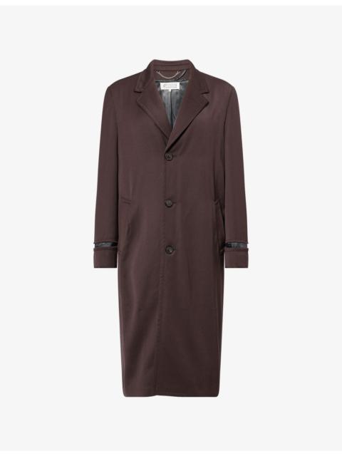 Relaxed-Fit Notch-Lapels Wool Coat