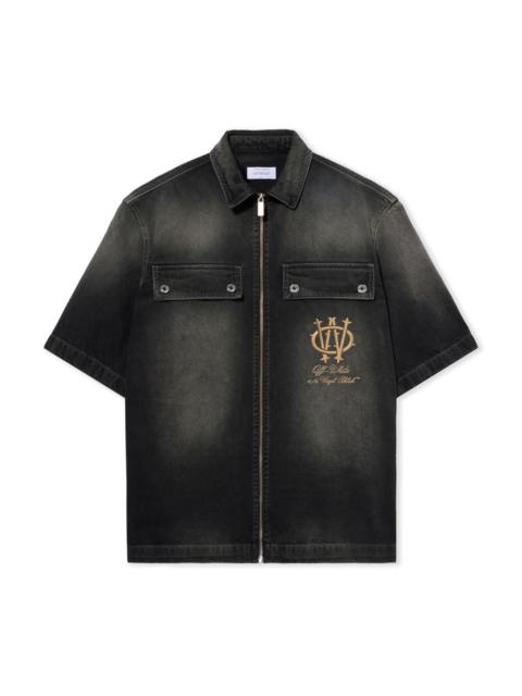 Denim Zip Bowling Shirt