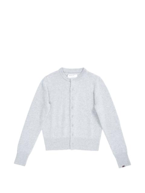 crew-neck cashmere cardigan