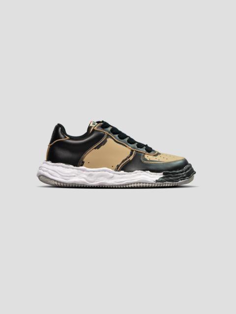 WAYNE OG SOLE LOW-TOP PAINTED LEATHER SNEAKERS