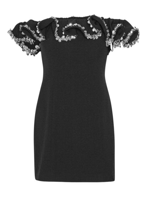 ruffle-detail mini dress