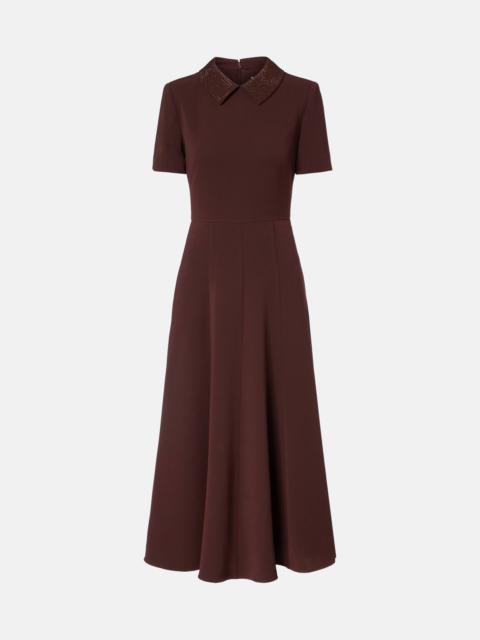 Embellished cady midi dress