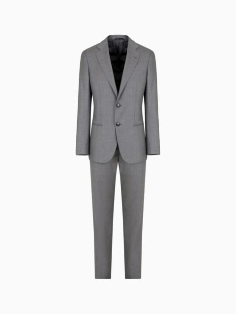 Single-breasted Soho Line suit in virgin wool and cashmere