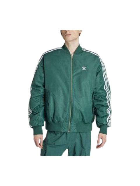 adidas Oversized Reversible Bomber Jacket 'Green White' IW3649
