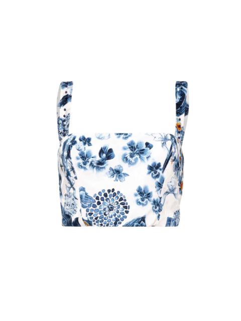 Cacao Petalo Cropped Top