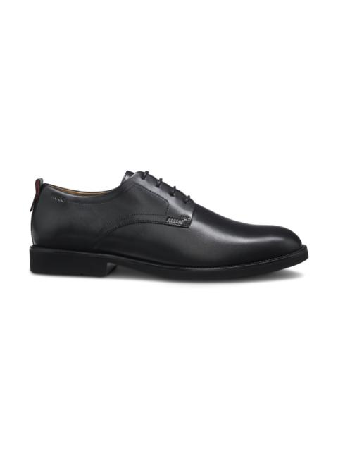 EMBOSSED-LOGO DERBY SHOES IN LEATHER