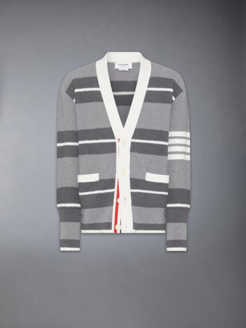 SEED STITCH 4-BAR CARDIGAN