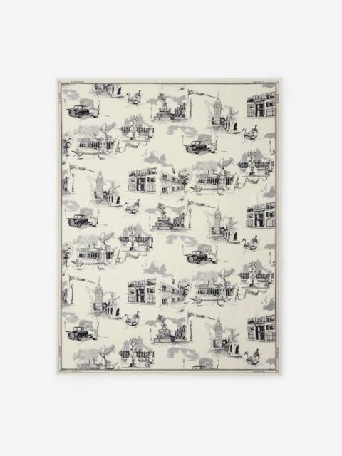 London Landmarks Wool Silk Scarf