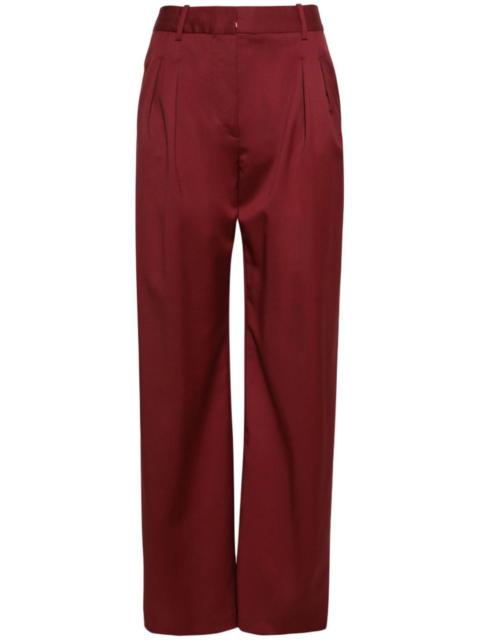 silk high-waisted trousers