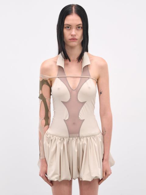 Intarsia Knit Cut-Out Sleeve