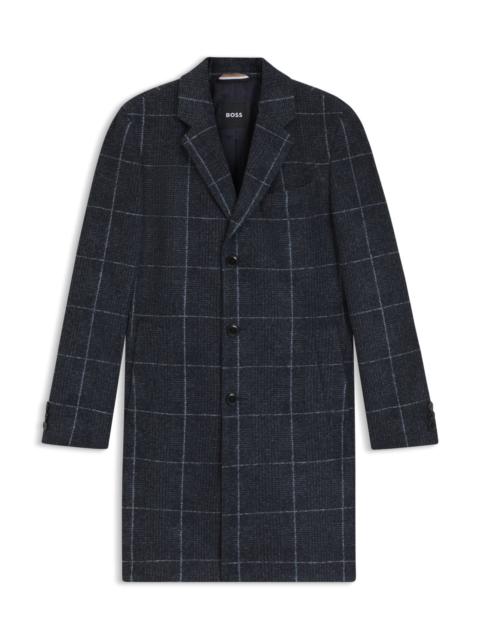 SLIM-FIT COAT WITH PLAIN CHECK