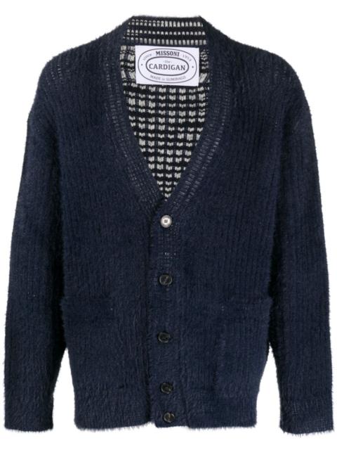 V-neck knitted cardigan