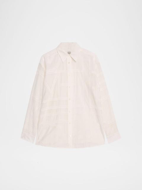 Monogram Crochet Embroidered Classic Shirt