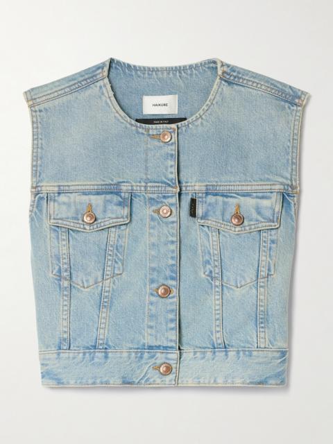 Judy Cropped Organic Denim Vest