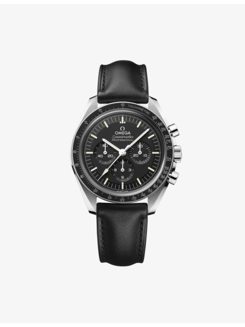 310.32.42.50.01.002 Speedmaster Moonwatch Professional steel and leather manual chronograph watch