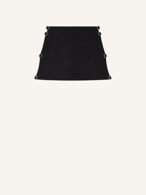 MULTI-BUCKLE WOOL MINI SKIRT