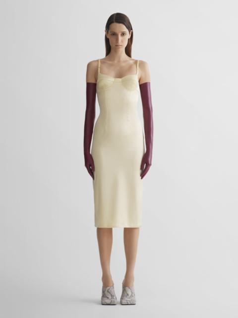 butter yellow lingerie dress