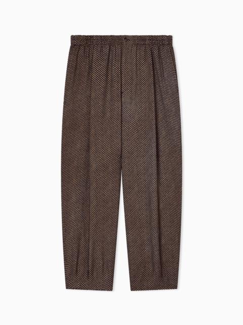 PATTERNED VISCOSE RELAXED TROUSERS