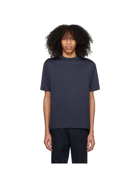 Navy Mock Neck T-Shirt