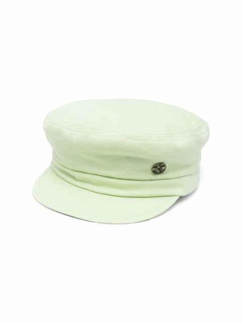 cotton-blend baker-boy hat