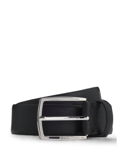 LEATHER BELT WITH EMBOSSED STRUCTURE