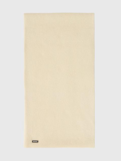 BENSON Rib-Knit Wool Blend Scarf