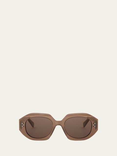 3 Dot Geometric Square Sunglasses