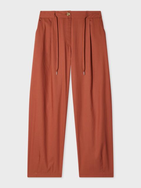 Women's Rust Red Balloon Trousers