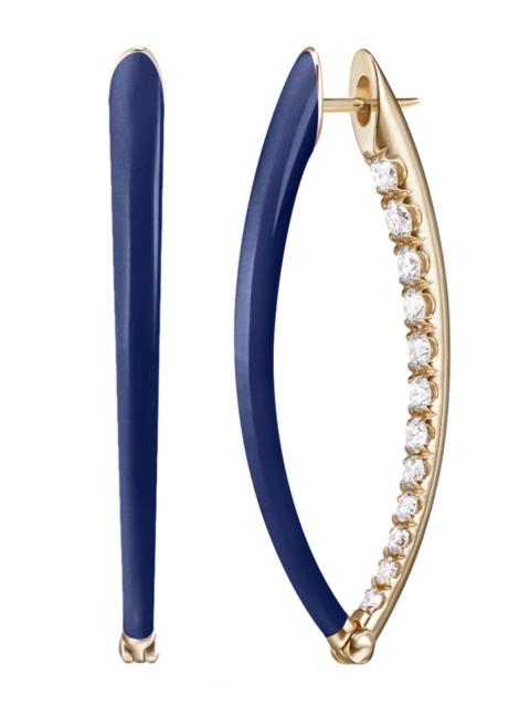 Medium Navy Cristina Diamond Earrings