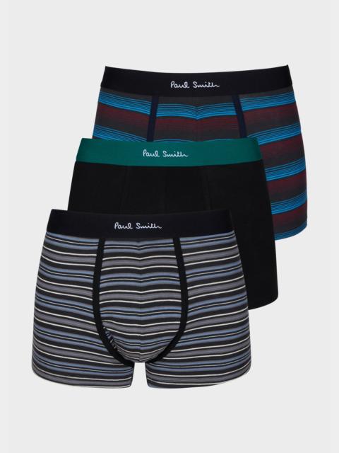 Stripe Mixed Boxer Briefs Three Pack