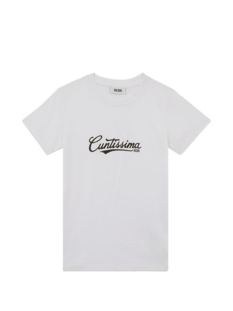 lettering-print T-shirt