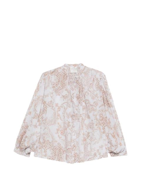 floral-detail long-sleeve shirt