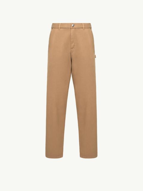 Cargo Cotton Blend Gabardine Pants