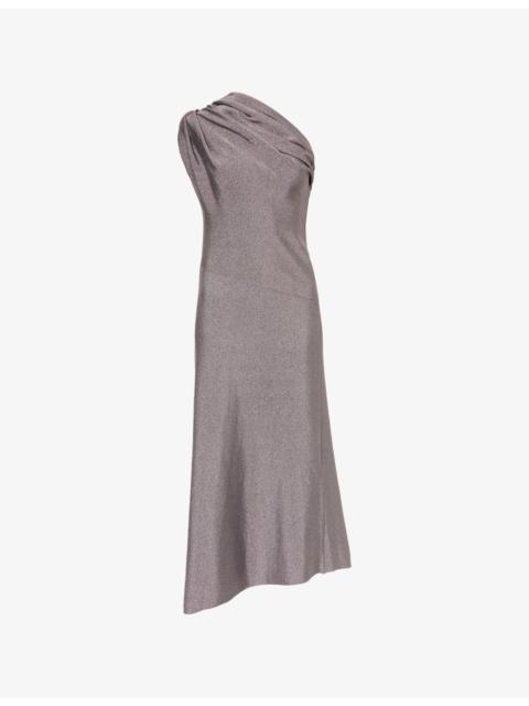 Coast Metallic Woven Midi Dress