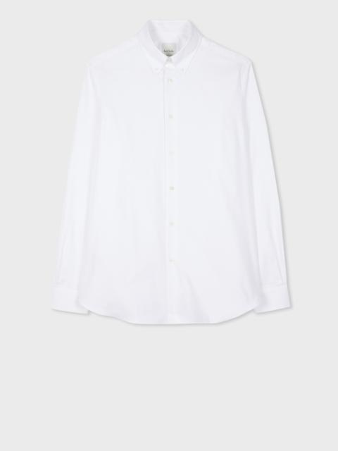 Classic-Fit White Oxford Cotton Button-Down Shirt