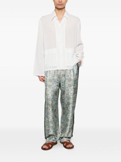 paisley-print trousers