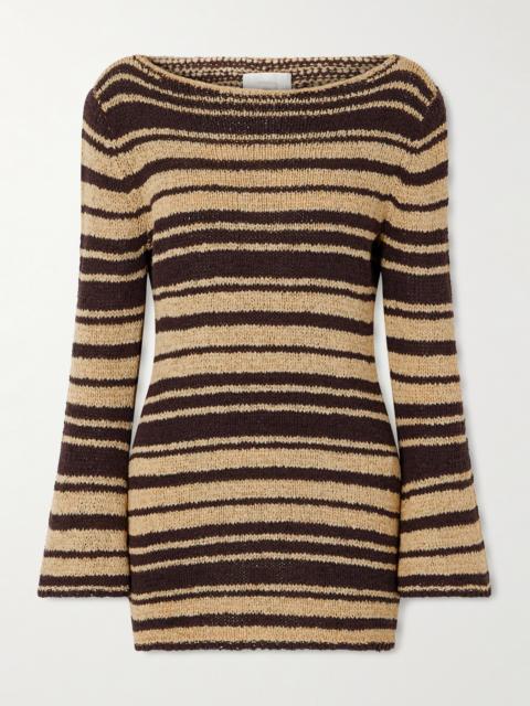 Mica Striped Cotton-blend Mini Dress