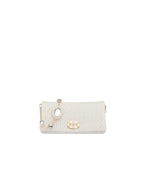 Miu Miu Iconic Crystal Cloqué Nappa leather bag