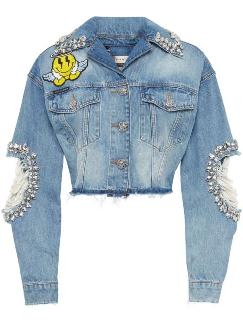 denim cropped Smile jacket