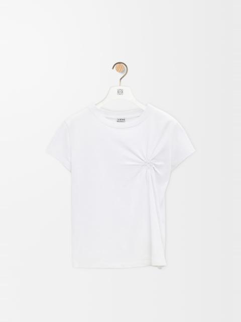 Small fit T-shirt in cotton and viscose