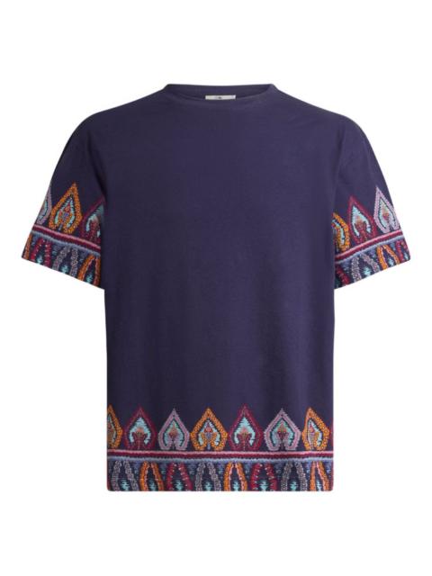 geometric-print T-shirt
