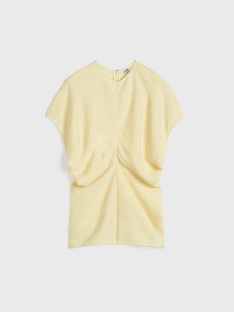 Slouch waist basketweave top straw