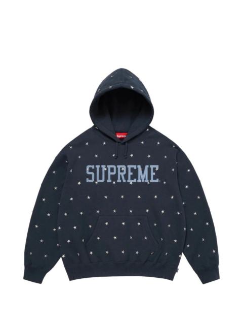 ［ろすか]supreme Hooded Sweatshirt Supreme Rhinestone Zip Up Hooded Sweatshirt 'Grey Red' SUP-SS22-117