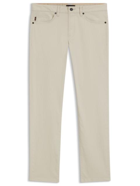 SLIM-FIT PANTS IN WASHED STRETCH COTTON