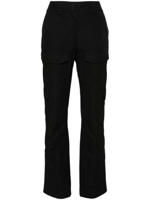 fine-check-pattern cargo trousers